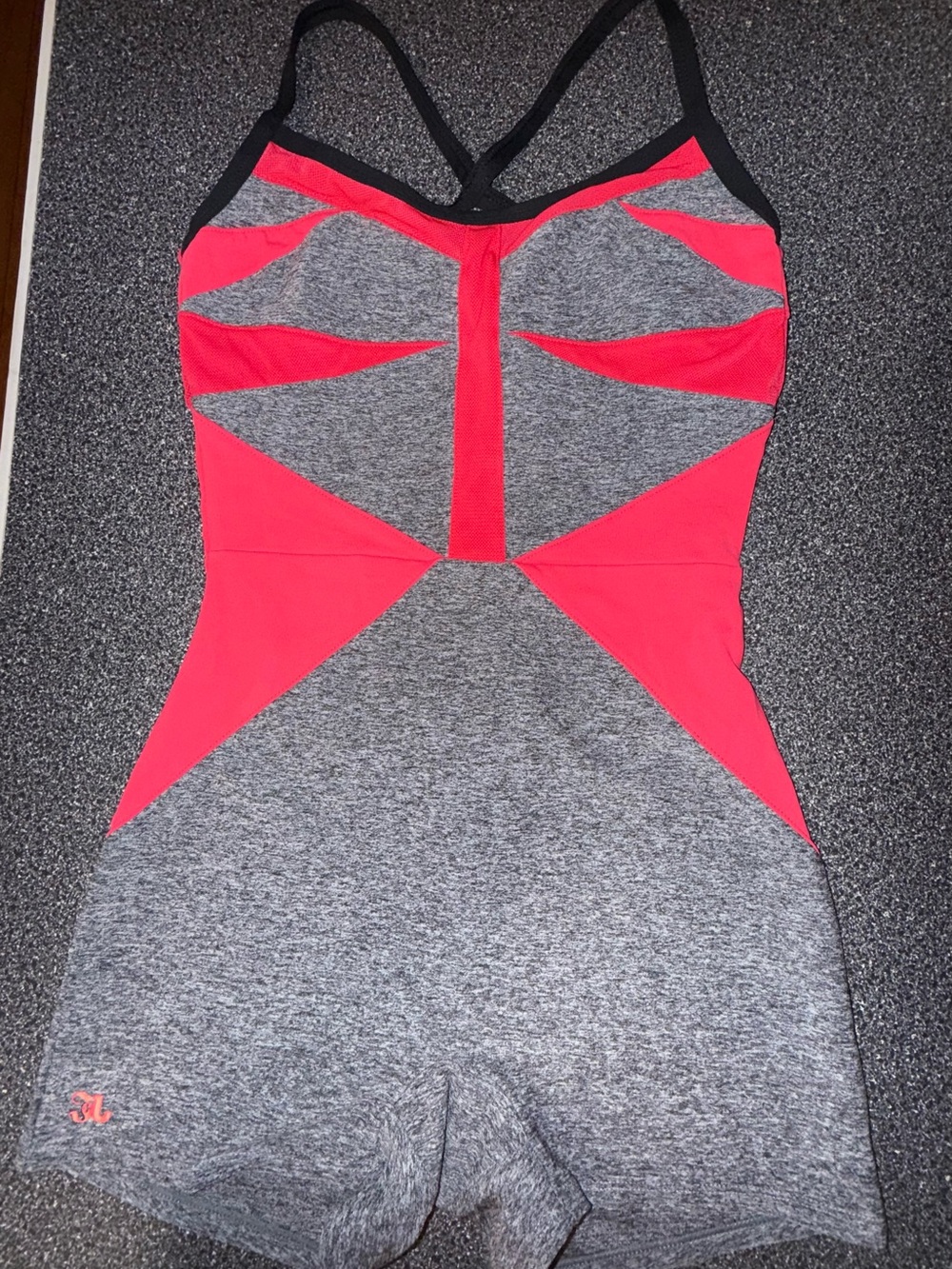 Jo & Jax Biketard Gray and Pink Romper Size‎ Adult Medium (6/8)